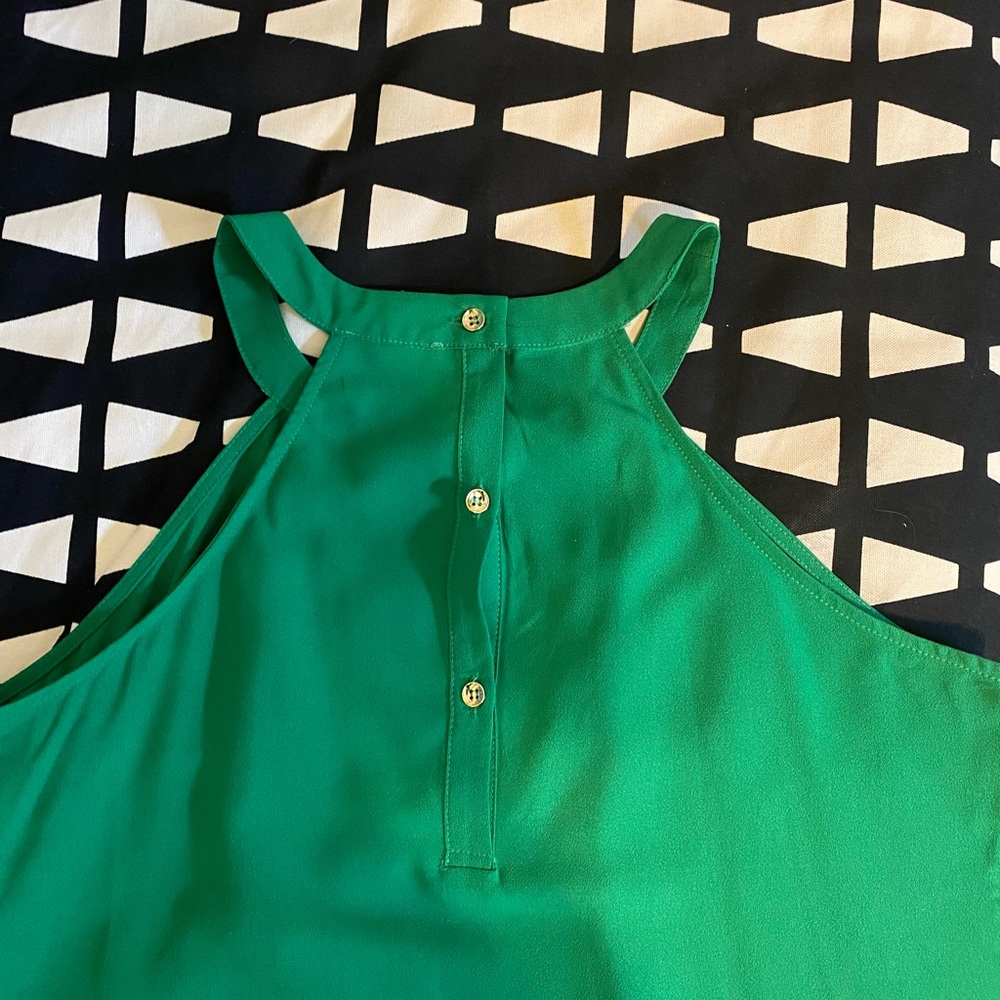 Green Scallop Hem Dress